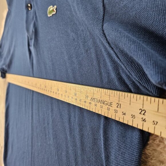Lacoste Polo Shirt Crocodile Logo Blue 100% Cotton Short Sleeve Mens Size 6 Golf - Picture 4 of 10
